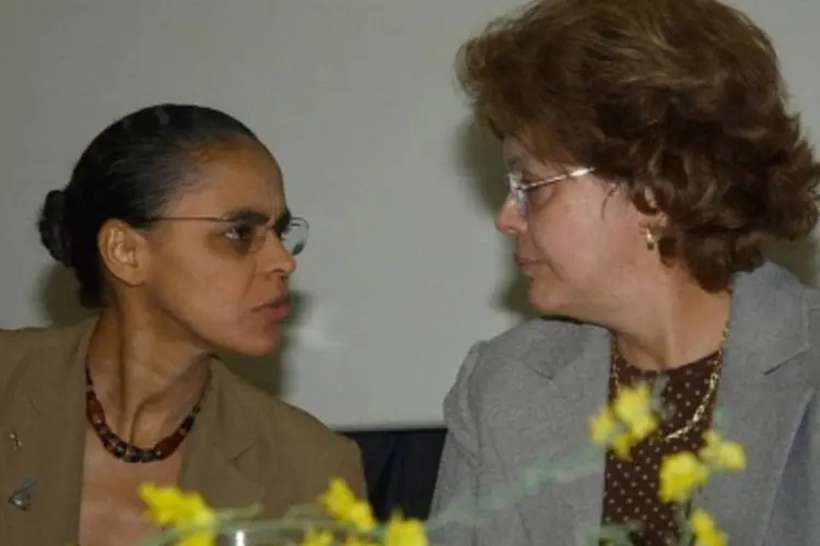A senadora Marina Silva e a Ministra da Casa Civil Dilma Rousseff (.)