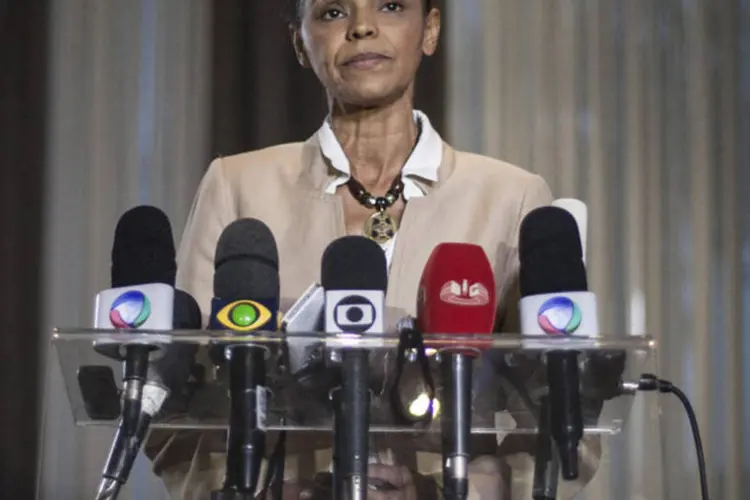 Candidata do PSB à Presidência, Marina Silva, durante coletiva de imprensa no Rio de Janeiro (Vagner Campos/MSILVA Online)