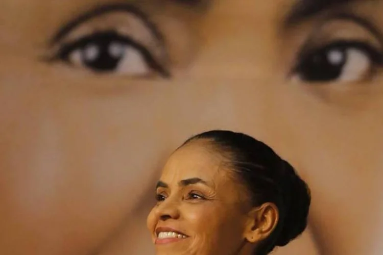 
	Marina Silva durante lan&ccedil;amento de seu programa de governo, em S&atilde;o Paulo
 (Paulo Whitaker/Reuters)