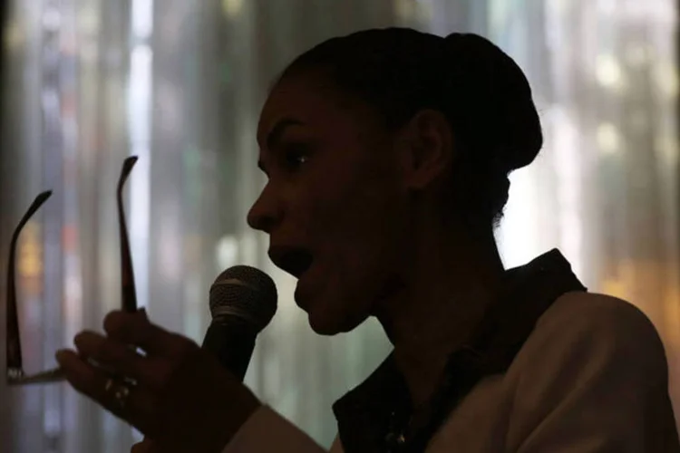 Marina Silva durante evento de campanha na Faculdade de Medicina da USP em São Paulo (Nacho Doce/Reuters)