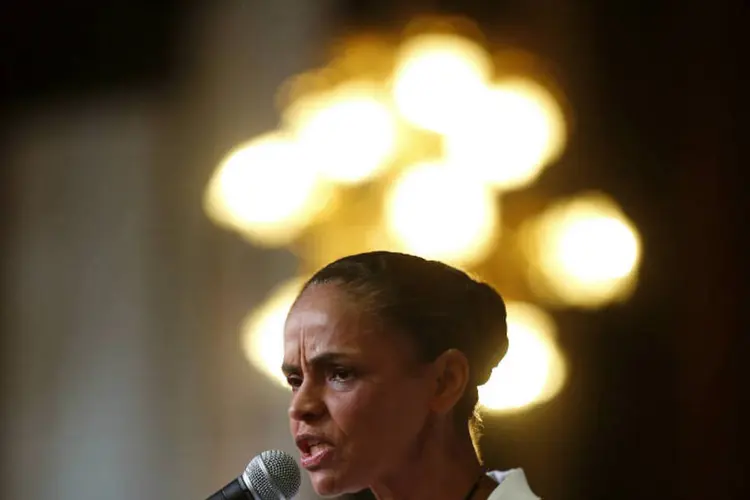 
	Marina Silva: ela n&atilde;o deixou claro se seguiria para novo partido ao longo de um eventual mandato
 (Paulo Whitaker/Reuters)