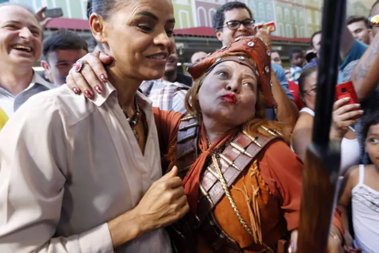 Marina Silva (PSB) durante evento de campanha no Centro de Tradições Nordestinas (CTN), em São Paulo (Paulo Whitaker/Reuters)