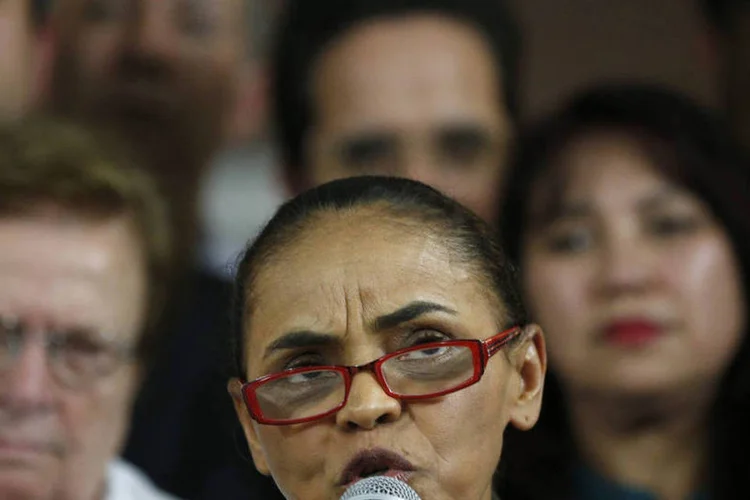 Candidata do PSB à Presidência, Marina Silva, durante evento em Brasília (Ueslei Marcelino/Reuters)