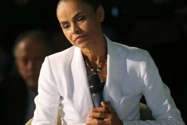 Marina Silva, durante conferência do PSB em que confirmou 3º lugar nas eleições (Nacho Doce/Reuters)