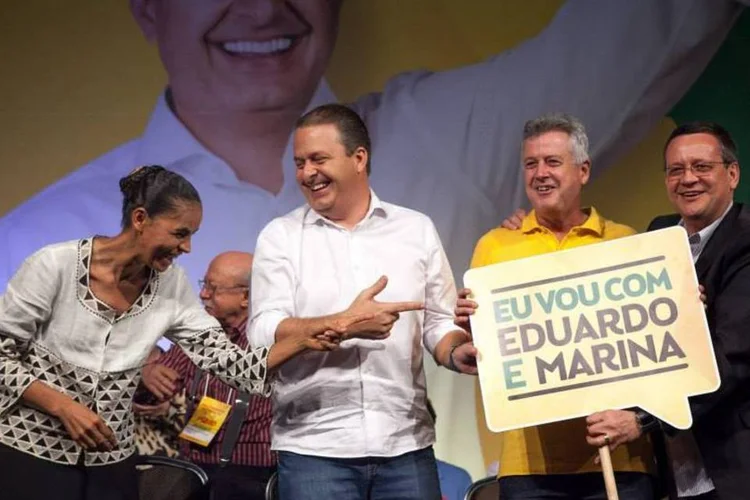 Marina Silva e Eduardo Campos na convenção nacional do PSB (Divulgação/PSB)