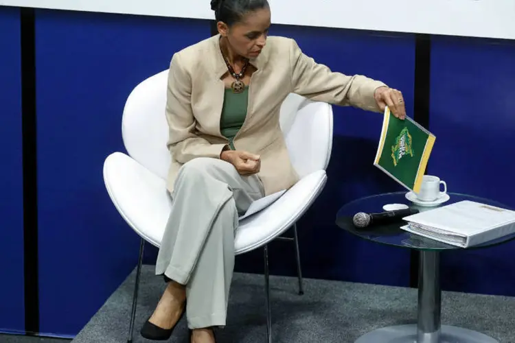 
	 Candidata do PSB &agrave; Presid&ecirc;ncia, Marina Silva, durante um sabatina para o jornal O Globo, no Rio de Janeiro
 (REUTERS/Pilar Olivares)