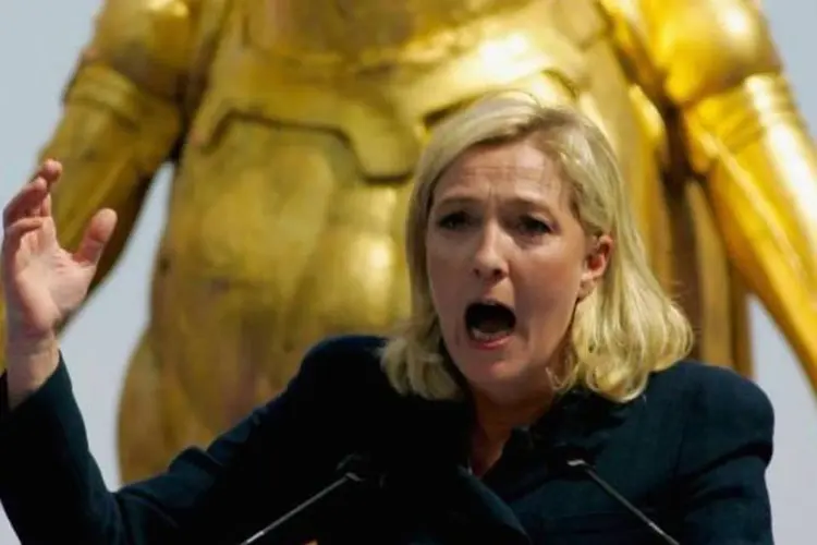 Marine Le Pen conquistou um quinto do eleitorado francês no primeiro turno das eleições presidenciais (Getty Images)