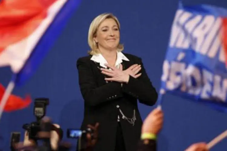 
	Marine Le Pen: presidente da Frente Nacional francesa criticou os &quot;discursos do medo&quot; de parlamentares da UE
 (Francois Guillot/AFP)