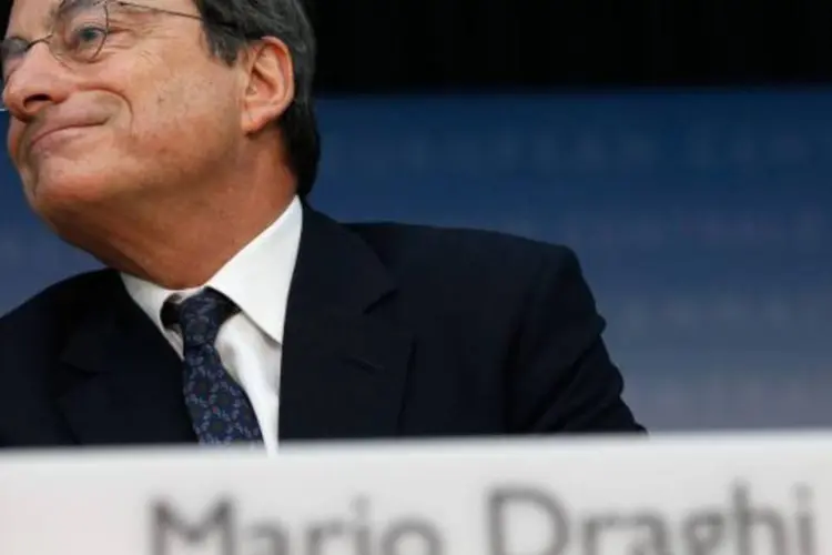"Foi uma mensagem sutil", disse um diplomata da zona do euro indagado sobre a intervenção de Draghi perante os 27 líderes (Ralph Orlowski/Getty Images)