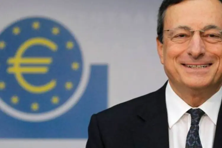 Mario Draghi, presidente do BCE, sorrindo (Alex Domanski/Reuters)