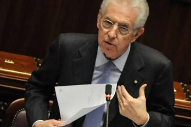 Mario Monti reiterou que o objetivo da Itália de equilibrar seu orçamento para 2013 (Andreas Solaro/AFP)