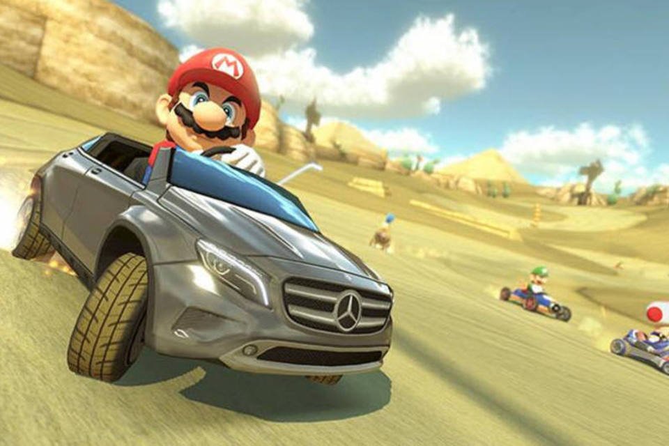 Campanha coloca herói Mario para pilotar um Mercedes