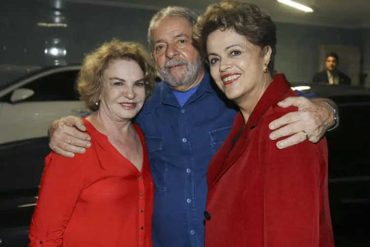 Marisa Letícia ao lado do ex-presidente Lula e da ex-presidente Dilma Rousseff (Ricardo Stuckert/Instituto Lula)