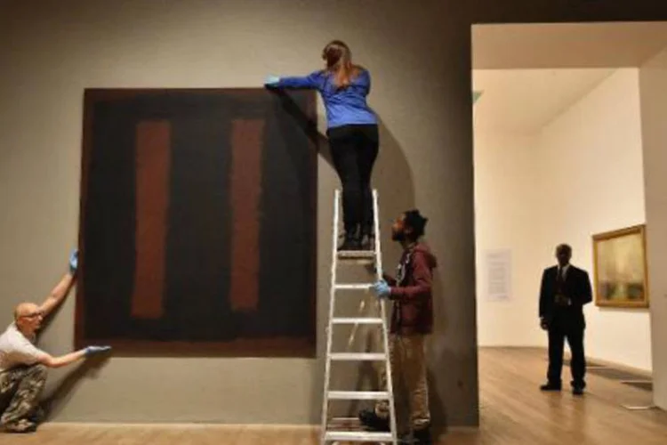 Um trabalho de Mark Rothko exposto no Tate Modern de Londres (Ben Stansall/AFP)