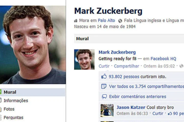 O fato de Zuckerberg ser CEO do Facebook deu, a ele, o privilégio de poder converter quem curtiu seu perfil em assinante  (Reprodução)