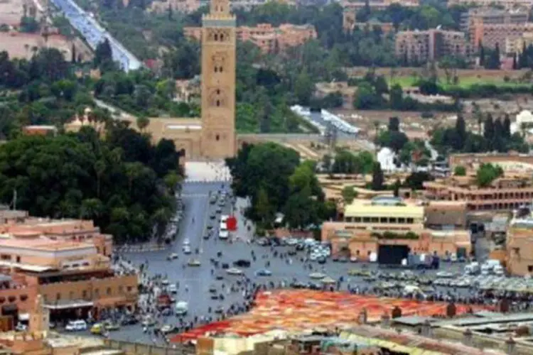 Vista de Marrakech: este é o acidente de trânsito mais grave ocorrido no Marrocos nos últimos meses (Abdelhak Senna/AFP)