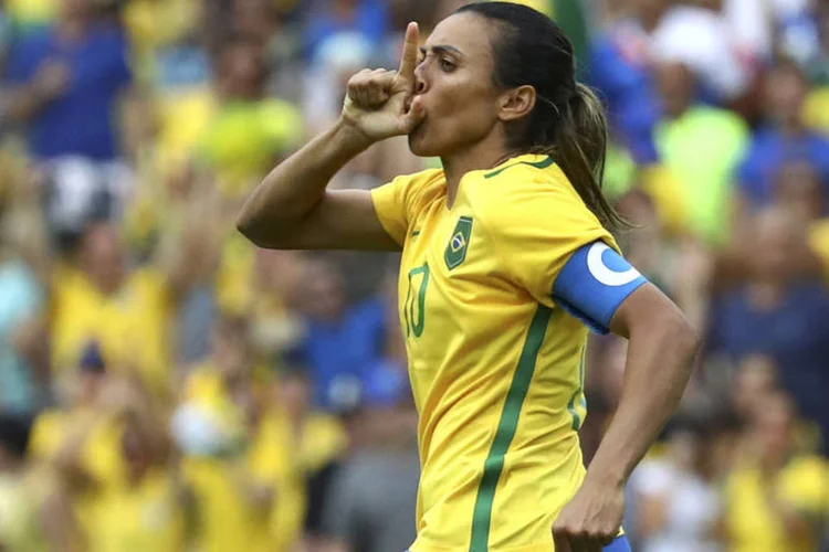 Marta, da seleção brasileira: Time ainda não conquistou o título de campão mundial (Leonhard Foeger/Reuters)