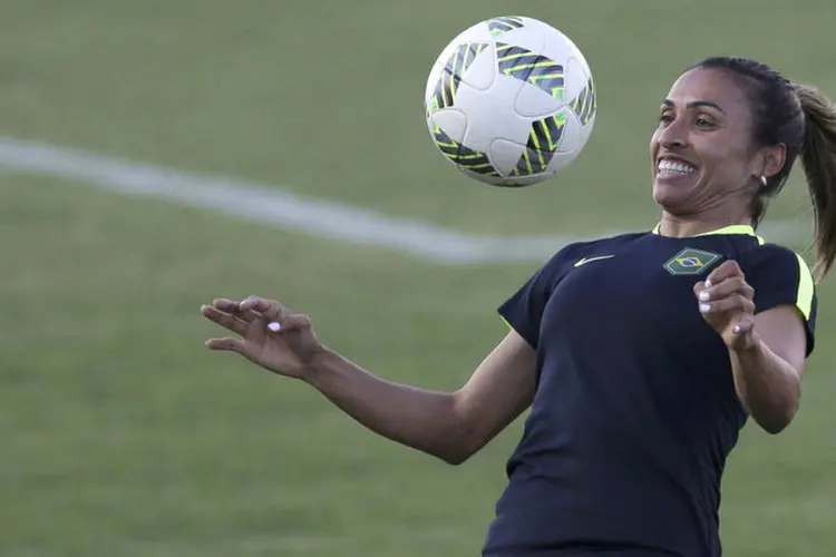 
	Marta, jogadora da sele&ccedil;&atilde;o feminina de futebol
 (Bruno Kelly/Reuters)