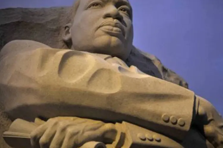 
	Monumento Martin Luther King: campanha desafia jovens a se absterem da viol&ecirc;ncia no que resta do ano letivo nos EUA
 (Mladen Antonov/AFP)