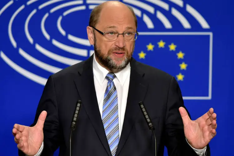 
	Martin Schulz: os debates de ontem (28) foram marcados por tens&atilde;o e troca de acusa&ccedil;&otilde;es entre diversos deputados do Parlamento Europeu
 (Eric Vidal / Reuters)
