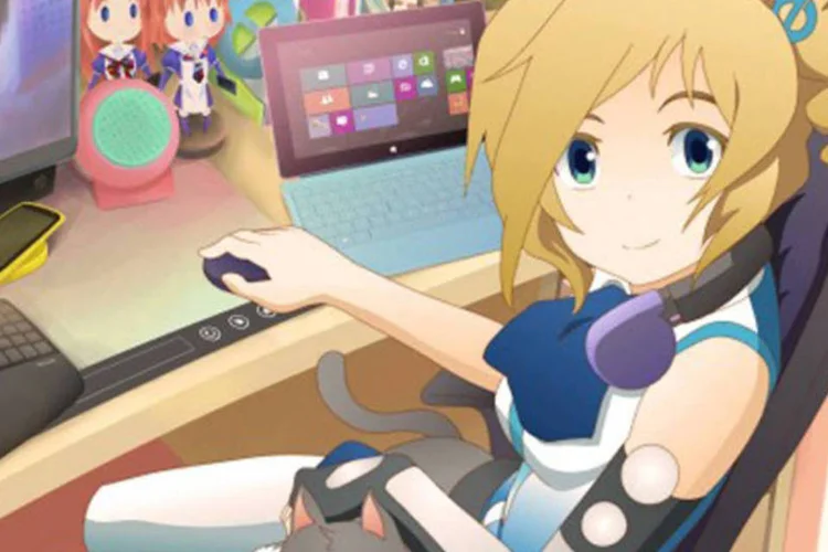 Nova mascote do Internet Explorer: moça foi apresentada ao mundo em uma animação interessante, na qual foge de alguns vilões robôs e é aparentemente derrotada (Reprodução)