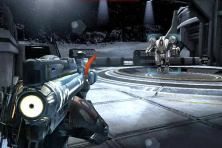Imagem acima mostra game Mass Effect: Infiltrator rodando na tela do novo iPad (Reprodução)