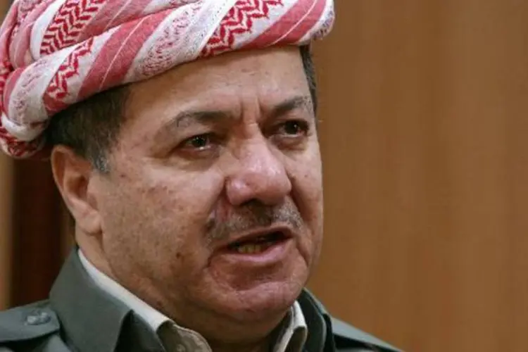 
	Masud Barzani: independ&ecirc;ncia &quot;refor&ccedil;aria nossa posi&ccedil;&atilde;o&quot;, disse Barzani
 (Safin Hamed/AFP)