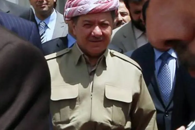 
	Masud Barzani: &quot;pedimos armas e o Ir&atilde; foi o primeiro pa&iacute;s a nos fornecer armas&quot;
 (Safin Hamed/AFP)