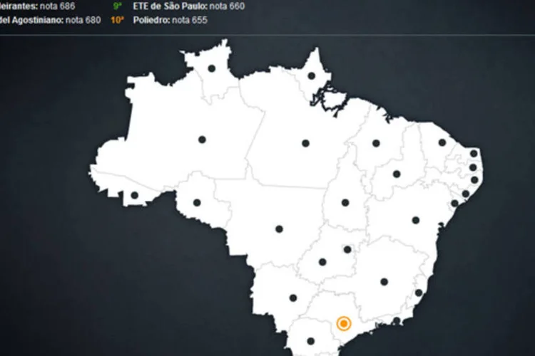 Infográfico: As melhores escolas do ENEM em cada capital (Beatriz Blanco / EXAME.com)