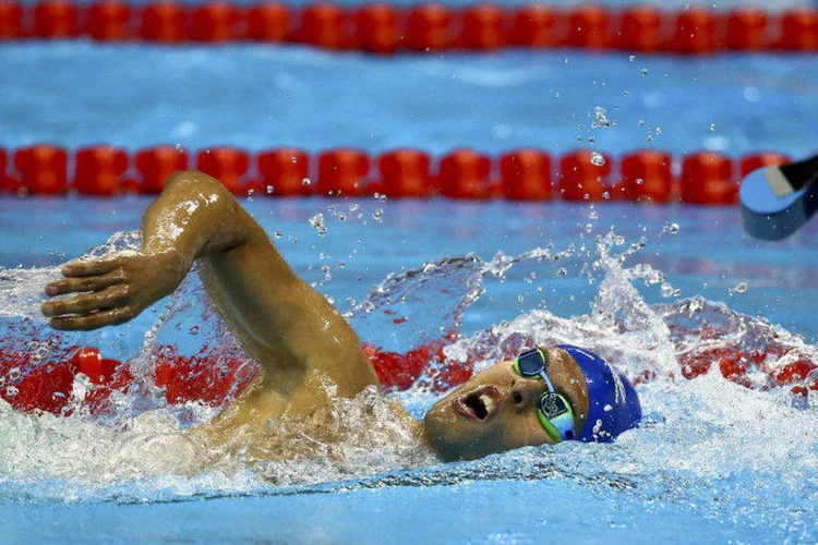 Matheus Souza: a conquista é inédita para o Brasil, que nunca havia subido ao pódio nessa categoria. (Pilar Olivares/Reuters)