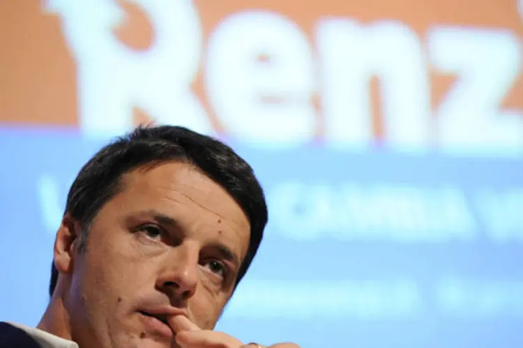 Matteo Renzi, líder do centro-esquerdista Partido Democrático (PD), durante um encontro político em Turim, em dezembro de 2013 (Giorgio Perottino/Reuters)