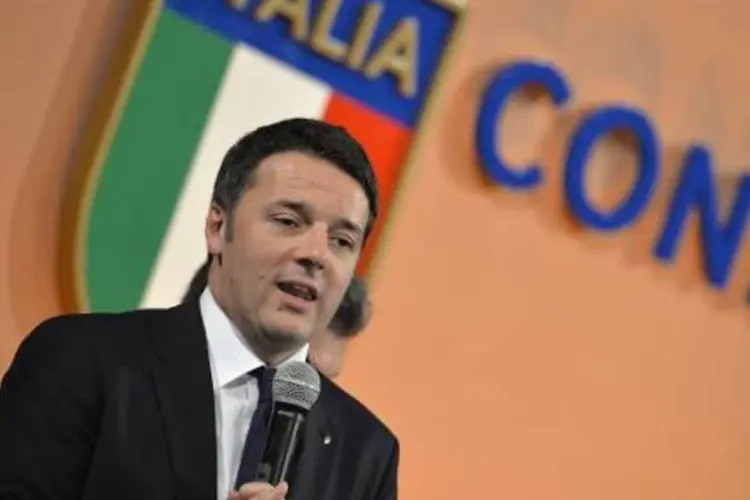 Chefe do governo italiano Matteo Renzi anuncia a candidatura da Itália para organizar os Jogos de 2024 (Andreas Solaro/AFP)
