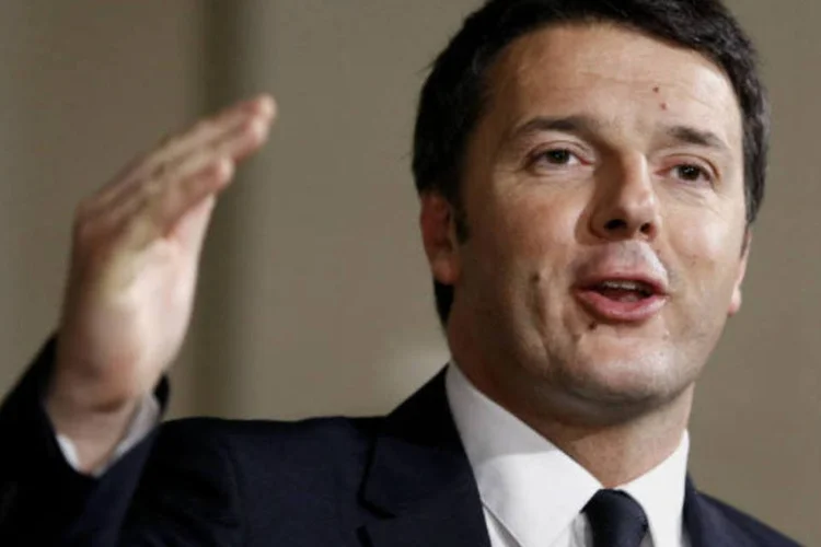 Matteo Renzi: o chefe de governo respondeu nas redes sociais perguntas sobre a consulta de domingo (Alessia Pierdomenico/Bloomberg)