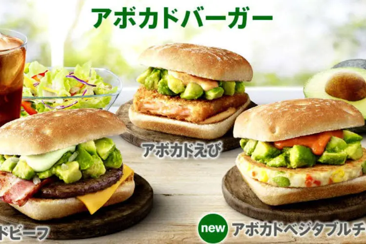McDonald's do Japão: novos lanches com abacate (Reprodução)