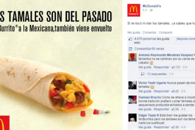 Post do McDonald's México: ofensa às tradições locais (Reprodução)