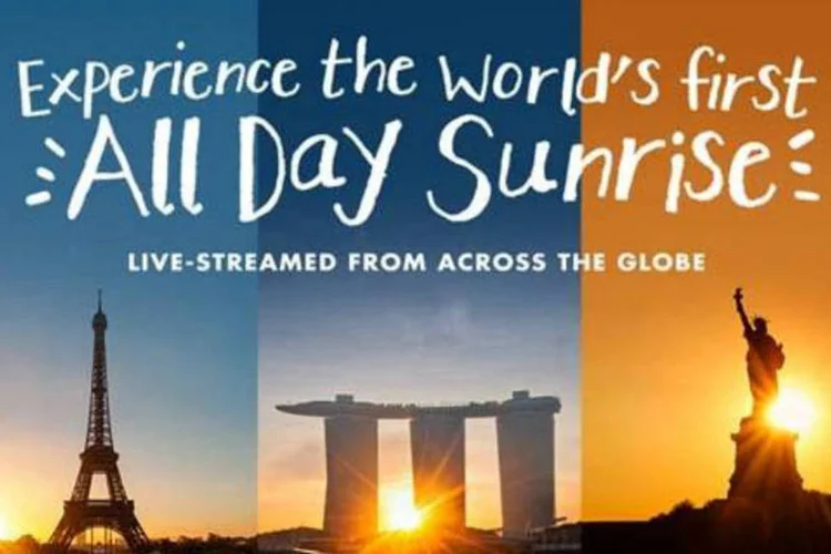 McDonald's transmite primeiro nascer do sol de 2015: objetivo é promover o All-Day Breakfast (Reprodução)