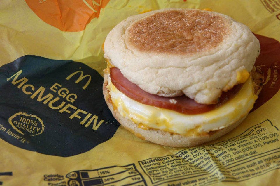 
	O sandu&iacute;che Egg McMuffin, parte do card&aacute;pio de caf&eacute; da manh&atilde; do McDonalds
 (Justin Sullivan/Getty Images)