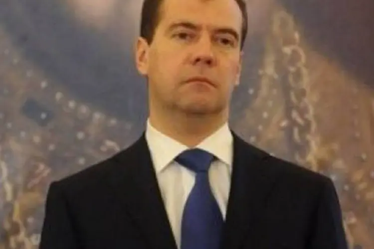 Na véspera, o presidente russo, Dmitri Medvedev, expressou as divergências em relação às críticas da oposição nas manifestações contra o resultado das eleições (AFP)