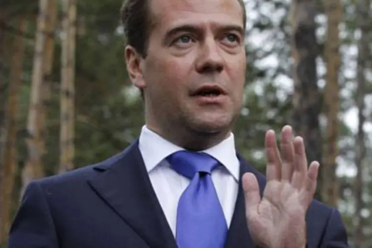 O presidente russo, Dmitri Medvedev: "vamos cortar pela raiz qualquer tentativa deste tipo e as pessoas que tentarem fazer isto serão punidas" (Dmitry Astakhov/AFP)