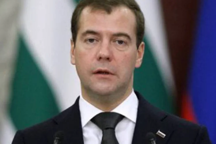 Medvedev garantiu que a Rússia será contra sanções destinadas a levar a mudanças de regimes: "são o povo e o regime sírios os que devem decidir isso, e não a Otan e alguns países europeus" (Ivan Sekretarev/AFP)