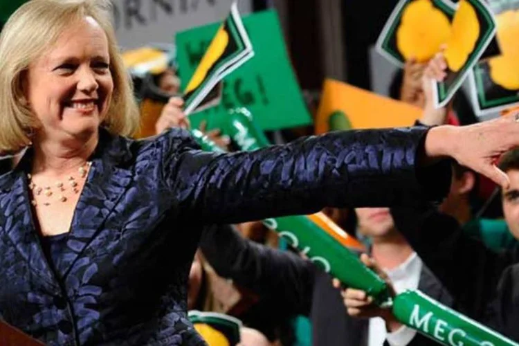 Meg Whitman durante a campanha para o governo do estado da Califórnia em 2010 (Getty Images)