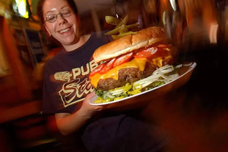 Restaurante na Pensilvânia, nos EUA: 35% dos americanos são considerados obesos (Jeff Swensen/Getty Images)