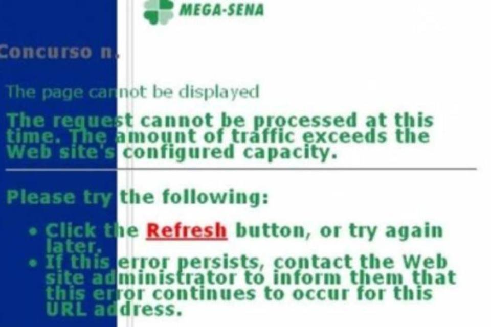 Acessos a resultado da Mega-Sena derrubam site da Caixa