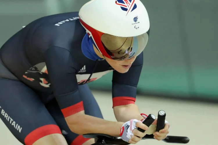 
	Megan Giglia: Megan quebrou o recorde paral&iacute;mpico, que era de 4 minutos,12 segundos e 30 cent&eacute;simos. Ela fez 4:10.654
 (Friedemann Vogel/Getty Images)