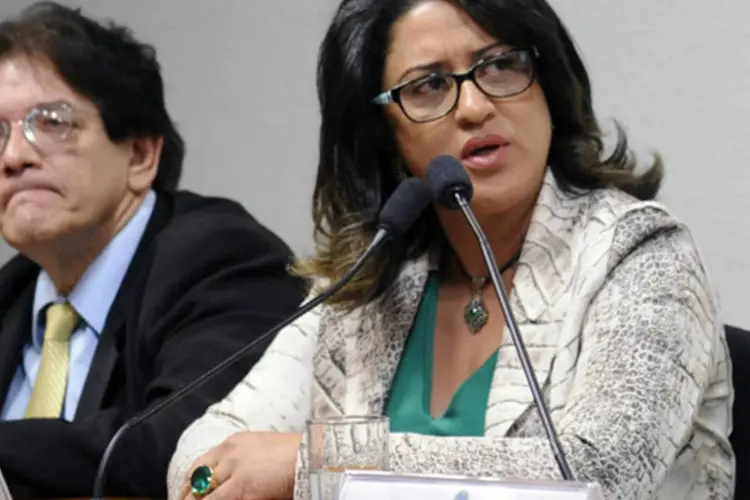Depoimento de Meire Poza, ex-contadora do doleiro Alberto Youssef na Câmara do Deputados em Brasília (Gabriela Korossy/Câmara dos Deputados)