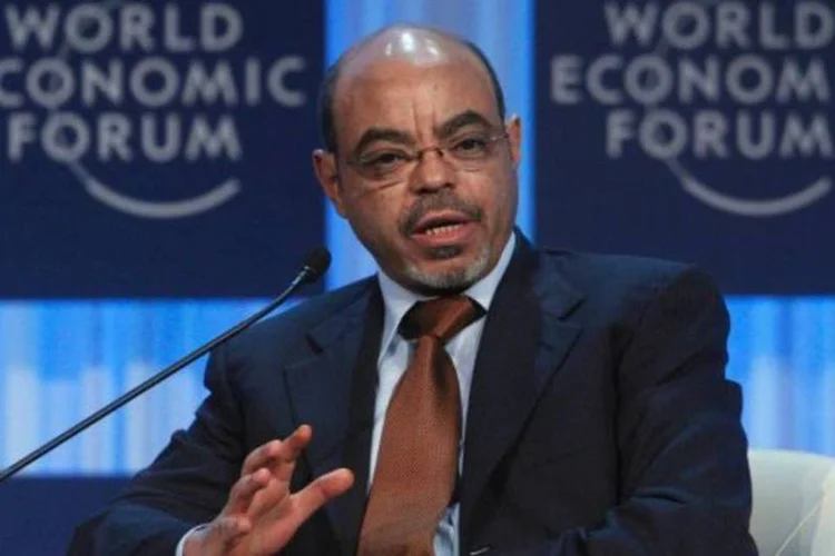 Meles Zenawi, líder que foi premiê da Etiópia, no Fórum Econômico Mundial, em Davos (Christian Hartmann/Reuters)