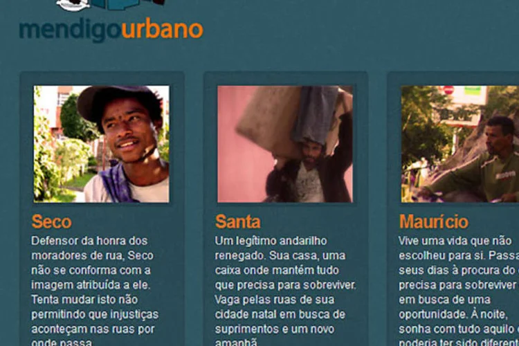 Site do Mendigo Urbano: aposta na solidariedade coletiva (Divulgação)