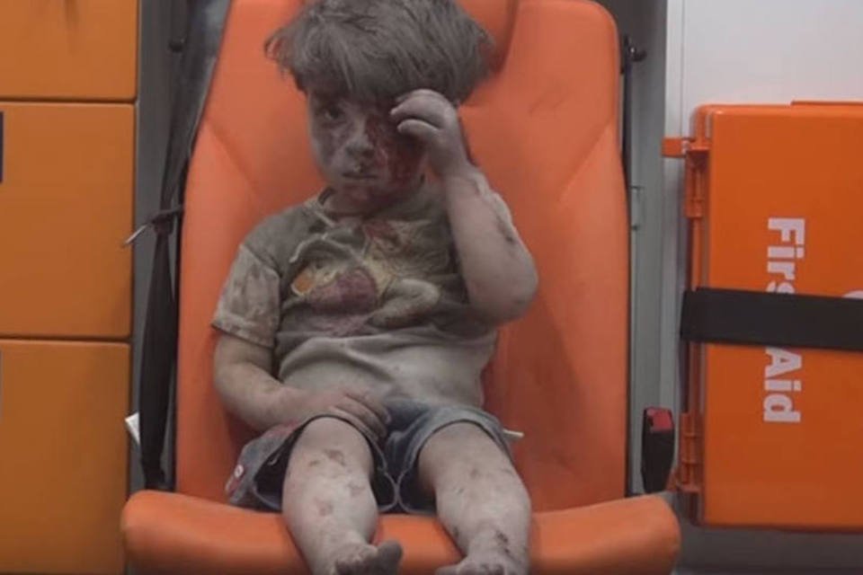 Crianças são o símbolo das vítimas da guerra na Síria