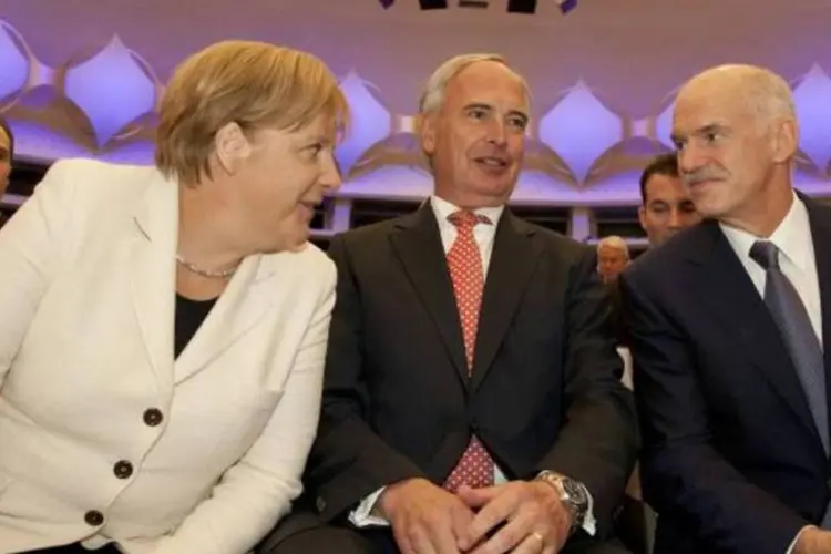 O foco do dia está na Europa e na reunião da chanceler alemã, Angela Merkel, com o primeiro-ministro grego, George Papandreou, em Berlim (Getty Images)