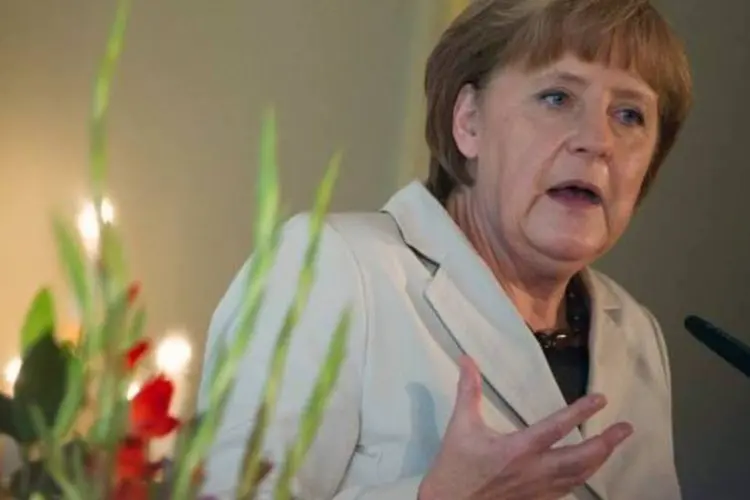 Angela Merkel em Berlim (Thomas Peter/Reuters)